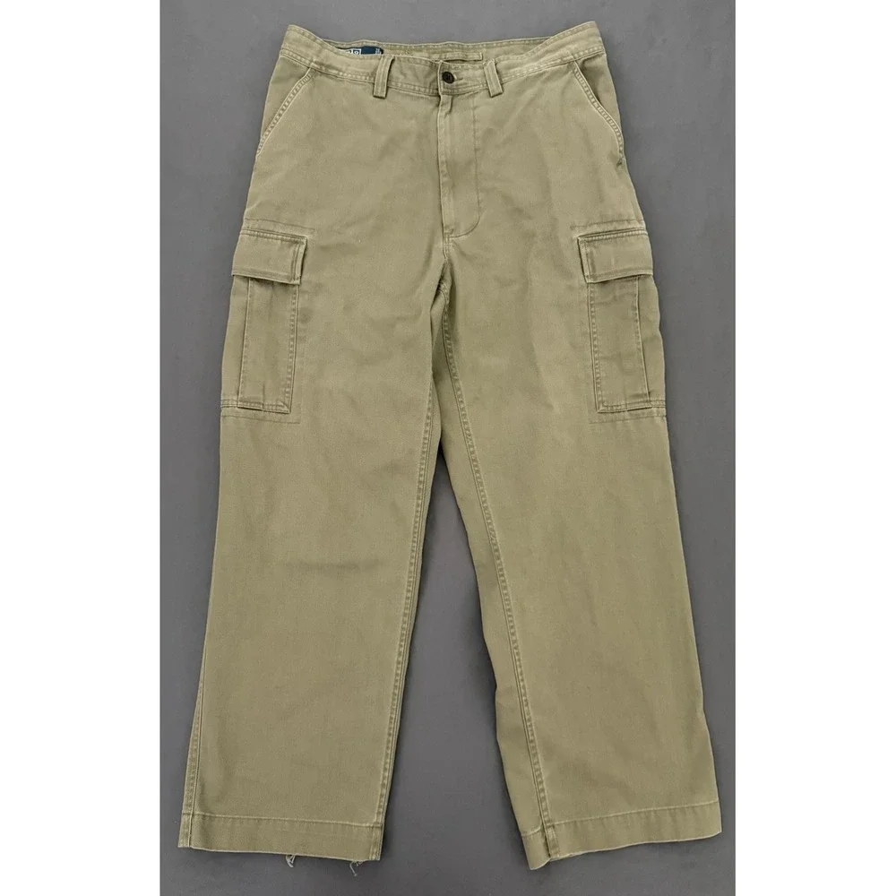VTG Polo Ralph Lauren Pants Men's Size 36X30 Green RL 67 Chino Cargo Classic